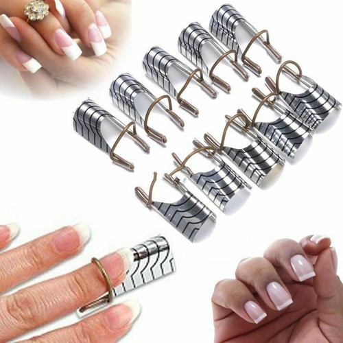 10x reusable french tips - tips, nail