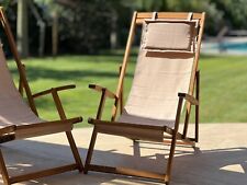 Deck Chair Foldable Acacia