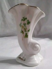 Erin China, From Carrick, Cornucopia, Shamrock 4.5" Vase, c1970-1980s