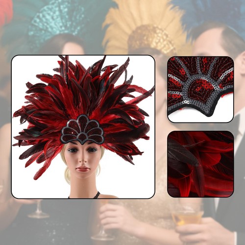 Feather headdress showgirl - headdress,,