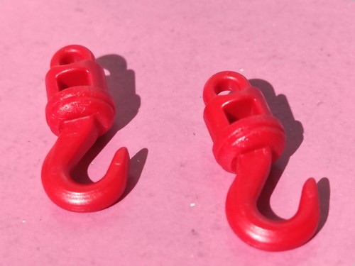 Playmobil hooks red pulleys - x2,