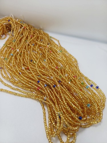 Gold mix waist - beads, tie