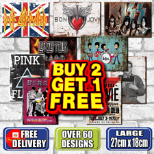 Large Music Metal Signs Poster Shed Bar Pub Wall Song Fan Mancave Garage 27 x 18