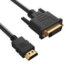HDMI to DVI Cable 24+1 DVI-D Dual Link Video Adapter Converter Lead for PC TV