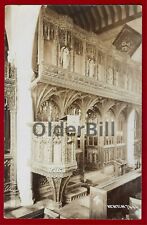 RP Kenton Church pulpit and screen Chapman 7444 postcard Kennford Devon