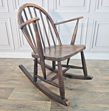 Vintage Ercol Quaker Rocking Windsor Chair Mid Century Retro Rocker F182 - CC41