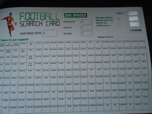 Football scratch card set of - card,