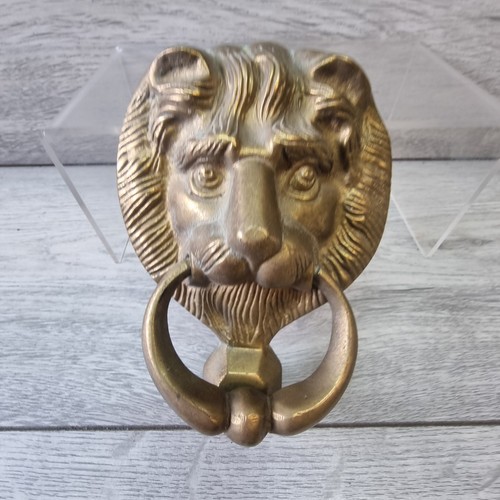 Vintage solid brass lion - vintage,