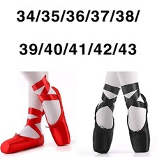 Girls Professional Ballet Pointe Shoes Dance Flats Ballerina Dancewear