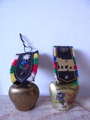 Small brass swiss cowbells - small,