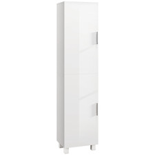 Tall Storage Cabinet White MDF