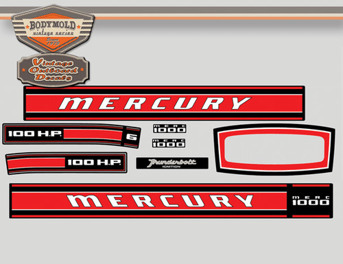 Mercury outboard decals 1969 - mercury,