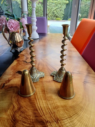 Pair vintage brass - pair,