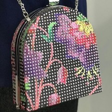 Zara studded floral clutch