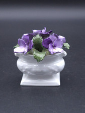 Aynsley November Violet Porcelain Flower Pot 1st Quality