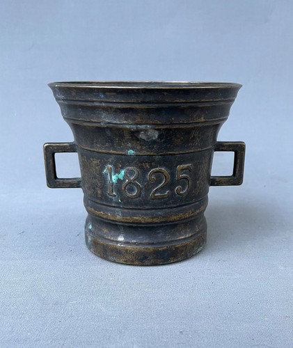Bronze mortar dated - 1825,, 19th