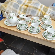 Colclough Vintage Ivy Leaf Pattern Bone China 21Piece Tea Set in Ex.Condition