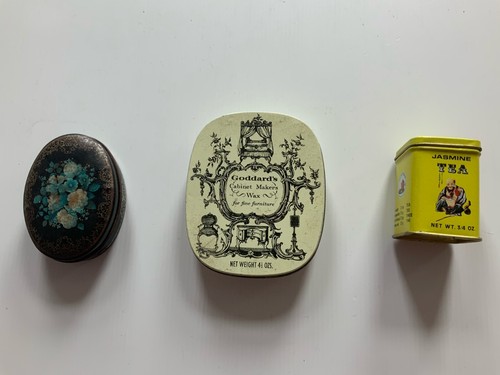 Vintage metal advertising tins - advertising,
