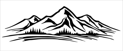 Mountains vinyl sticker funny