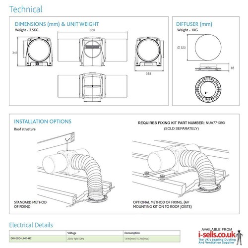 Nuaire drimaster eco link hall - drimaster,
