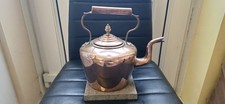 Lovely Antique Georgian 1800s Copper Kettle With Lid Untouched By Polish 