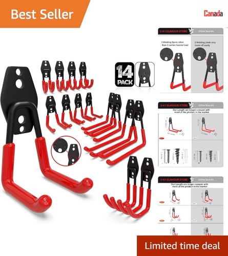 Heavy duty garage - hooks, 14pc