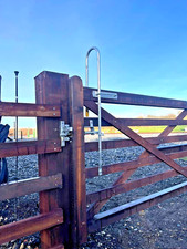 Gate latch equestrian bridleway footpath farm livery horse wooden gates dressage