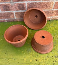 Vintage Sankey Bulwell Terracotta Bulb Pots x3 – 1950s/60s Good Condition - Rare