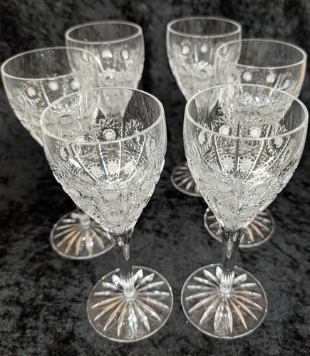 Bohemian crystal wine glasses - crystal,