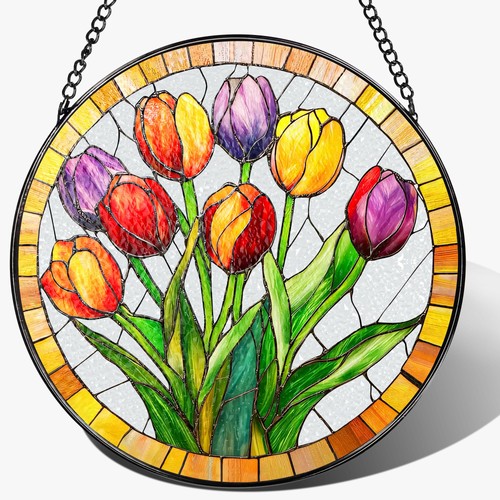 Tulip stained glass - tulip,