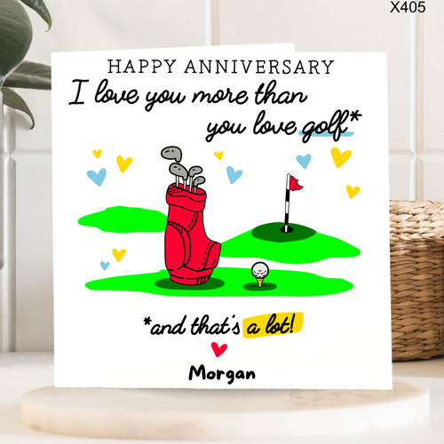 Funny golf anniversary card - funny,