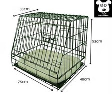 Folding metal 30"sloping car cage for dogs puppy crate training crate