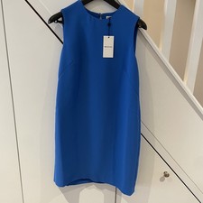 Whistles Cobalt Blue Cocoon Crepe Short Mini Dress Size 8 - BNWT