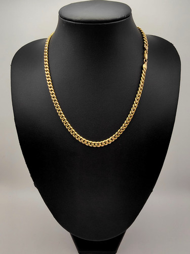 9ct yellow gold curb chain - gold,