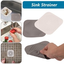 Silicone Sink Strainer 2pcs Drain Hair Catcher for Kitchen & Bathroom