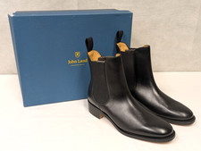 British Army John Land Parade Ceremony Black Leather Officers Chelsea Boots UK 8
