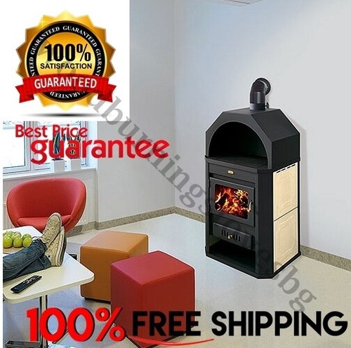 Wood burning stove - wood, back
