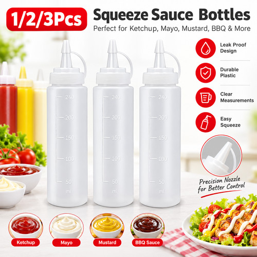 3pcs plastic clear - 1/2/3pcs, squeeze