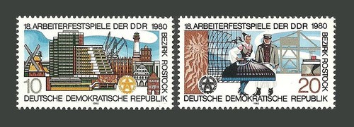 East germany ddr stamps - east, 1980
