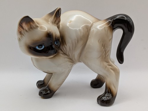 Vintage siamese cat ceramic - vintage,