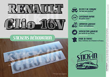 Autocollants Stickers Renault Clio 16V 1991 Renovation Monogrammes Arrière 16 V