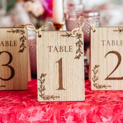 Wooden wedding table numbers - table, |
