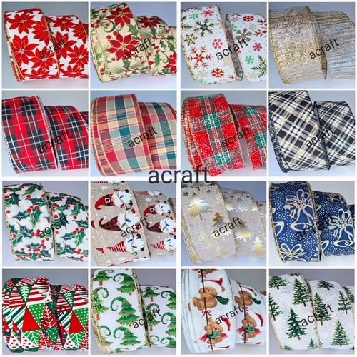 Christmas ribbon wired - ribbon, edge