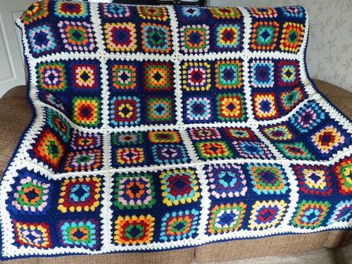 Handmade crochet granny square - handmade,