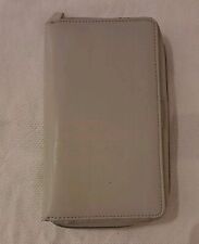 Filofax Compact Zip Saffiano Organiser. Used With Wear. Light grey. No Binder. 