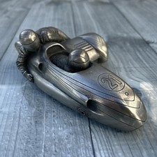 Compulsion Gallery F1 Sidecar #21 With Riders Cornering Right Pewter Sculpture