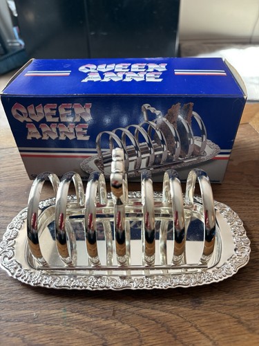 Silver plated queen anne toast - silver,