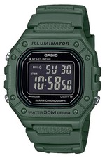 Casio Men's Digital Watch Dark Green W-218H-3BVEF