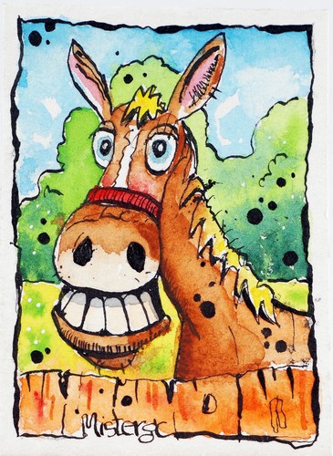 Aceo atc original 5 x - original,