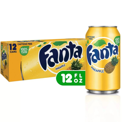 Fanta pineapple cans 355 - fanta,